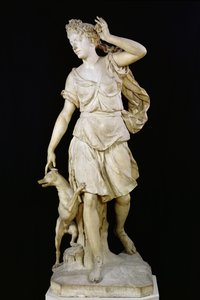 Marie Adelaide de Sabóia (1685-1712) Duquesa da Borgonha, como Diana, a Caçadora, 1709 (mármore)